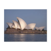 Sydney opera house at dusk postcard
