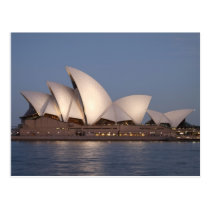 Sydney opera house at dusk postcards