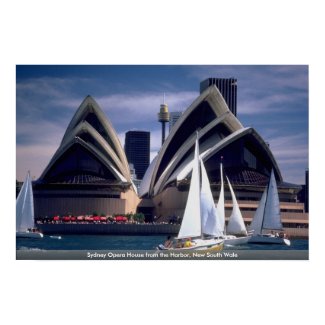 Sydney Opera House from the Harbor, New South Wale print