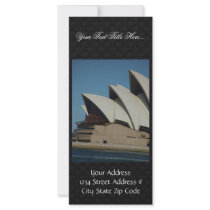 Sydney Opera House In Sunlight Backed By Cloud Custom Rack Card