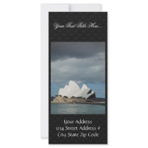 Sydney Opera House In Sunlight Backed By Cloud Rack Cards