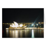 sydney opera house night greeting card