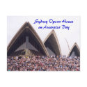 Sydney Opera House on Australia Day postcard