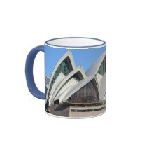 Sydney Opera House Ringer Mug by katdavis Sydney Opera House Ringer Mug
