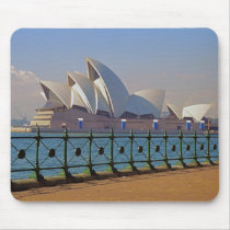 Sydney Opera House with Fence Mousepad