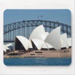 Sydney Opera House with Harbour Bridge Background. Mouse Mat