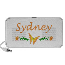 Sydney (Orange Butterfly) Notebook Speaker