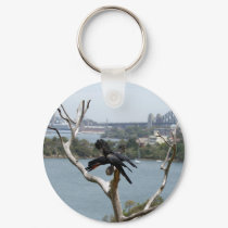 Sydney View and Black Cockatoos keychains