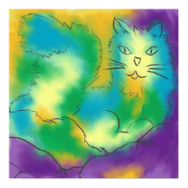 Sylized Cat Poster posters