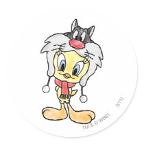 Sylvester Hat Round Sticker