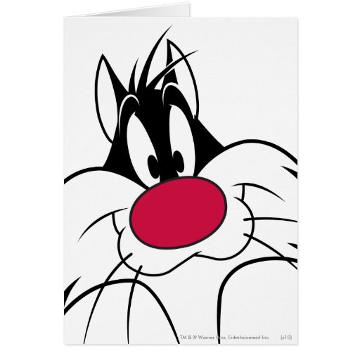 Sylvester Red Nose Face Greeting Cards