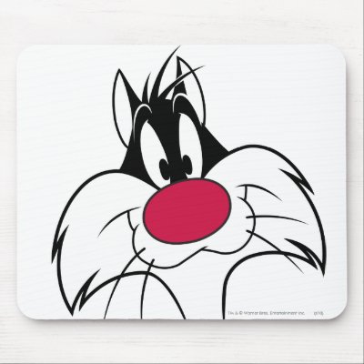 Sylvester Red Nose Face mousepads