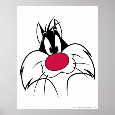 Sylvester Red Nose Face posters