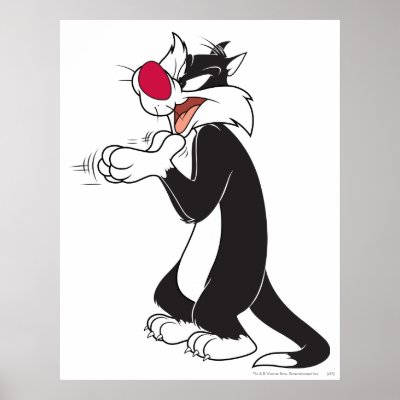 Sylvester Rubbing Paws posters