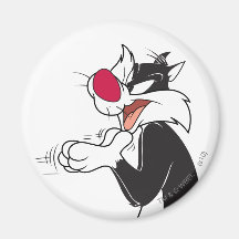Sylvester Rubbing Paws Refrigerator Magnet