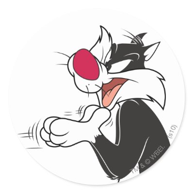 Sylvester Rubbing Paws stickers