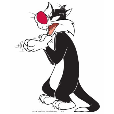 Sylvester Rubbing Paws t-shirts