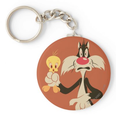 Sylvester with Tweety key chain