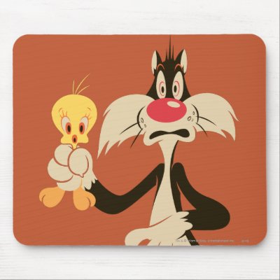 Sylvester with Tweety mouse pads