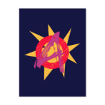 Symbol anarchy anarchy postcard