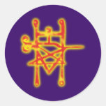 Symbol demon demon Astaroth Round Stickers