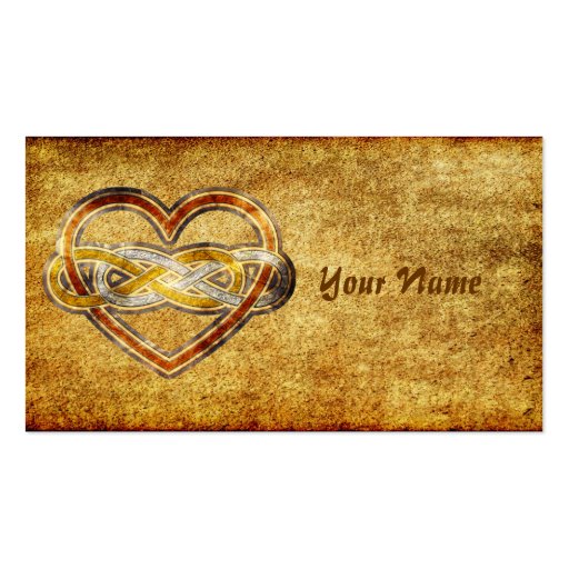 Symbol double Infinity Heart BiColor Business Card Templates (front side)