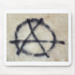 Symbol of Anarchy painted on a wall Mouse Mat