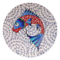 Symbol of Fortune Good Luck Koi Fish Sticker