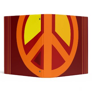 Symbol Peace Red Orange Yellow binder