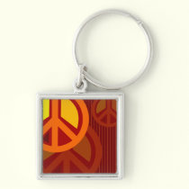 Symbol Peace Red Orange Yellow keychains