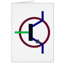 Symbol transistor greeting cards