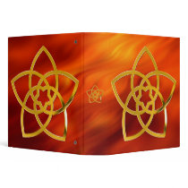 Symbol Venus Flower / GOLD | fire red waves Binders