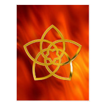 Symbol Venus Flower / GOLD Post Card