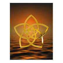 Symbol Venus Flower / GOLD Postcards