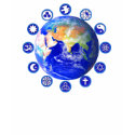 Symbols of Peace & Unity Around the World T-Shirt by Aquavel Symbols of Peace & Unity Around the World T-Shirt