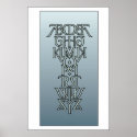 Symmetrical Alphabet Ambigram Poster posters
