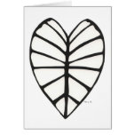 Symmetrical Heart Leaf Greeting Cards