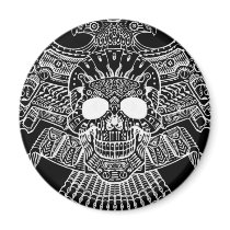 Symmetrical Skull with Guns and bullets by Al Rio Magnets