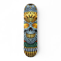 Symmetrical Skull with Guns and bullets by Al Rio skateboards by AlRioArt Symmetrical Skull with Guns and bullets by Al Rio skateboards