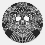 Symmetrical Skull with Guns and bullets by Al Rio Sticker