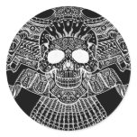 Symmetrical Skull with Guns and bullets by Al Rio Stickers