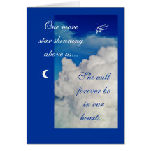 Sympathy: a star above us... cards