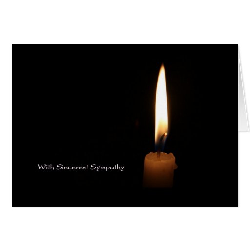 Sympathy Candle Card | Zazzle