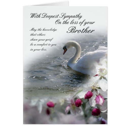 Sympathy card loss of Brother Zazzle