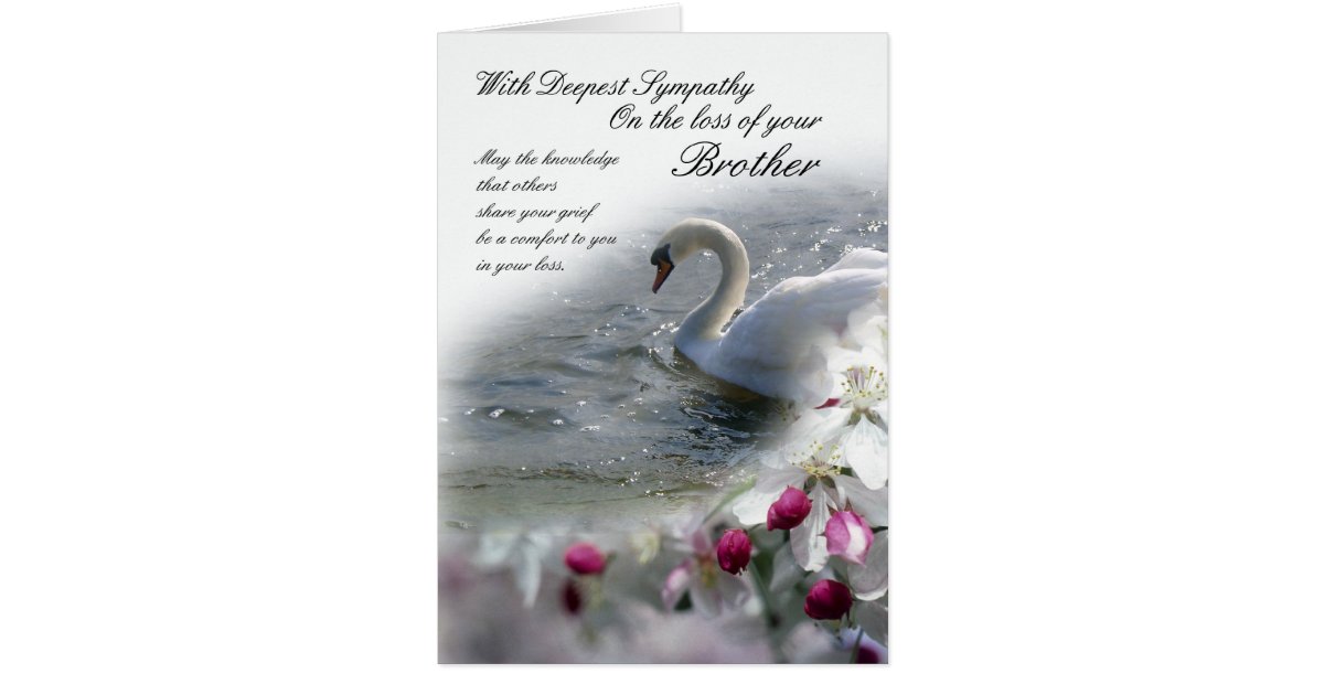 Sympathy card loss of Brother | Zazzle