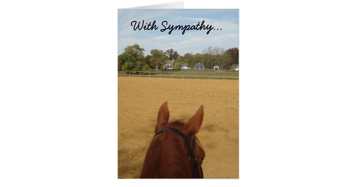 Sympathy Card -- Loss of Horse | Zazzle