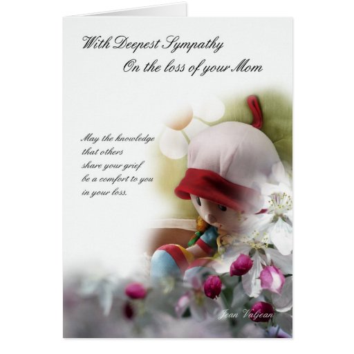 Sympathy card loss of Mom | Zazzle