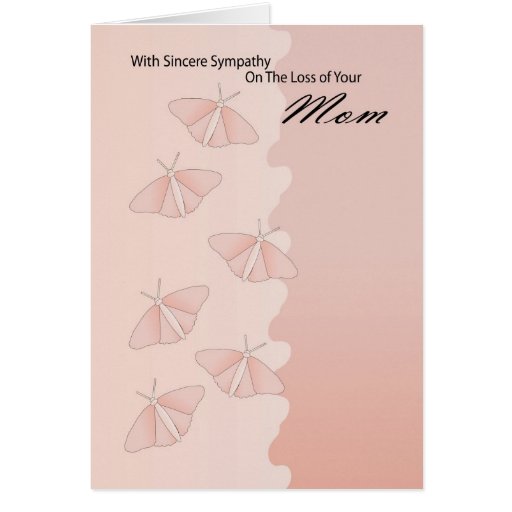 Sympathy card loss of Mom | Zazzle