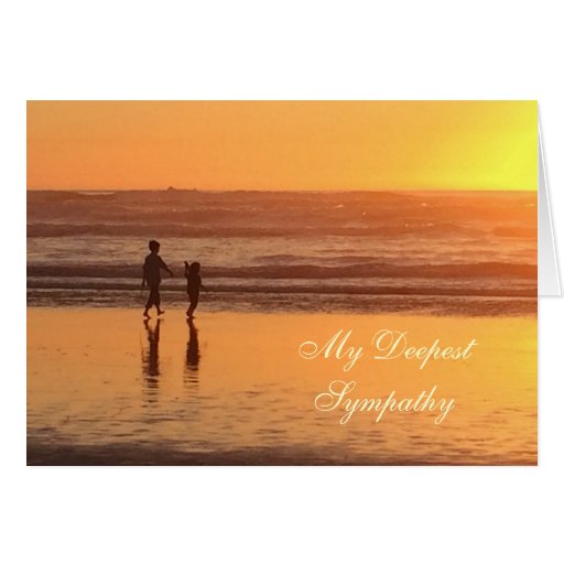 Sympathy Card Ocean Beach Sunset Card Zazzle 