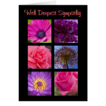 Sympathy Card - Pink Purple Flowers